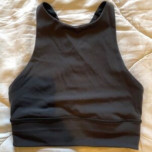 lululemon high neck black sports bra